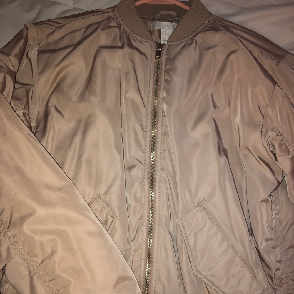 Beige bomber jacket